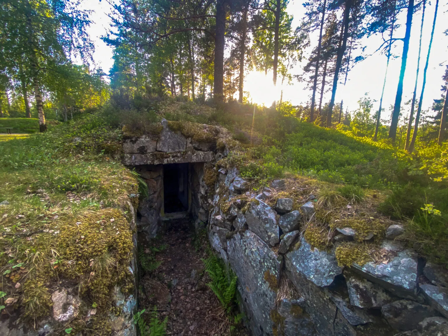 entrance to Sjöänds skans in Glaskogen